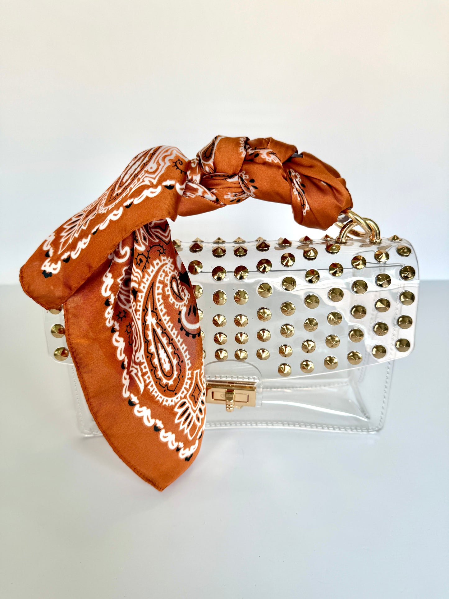Dark Orange Bandana Scarf