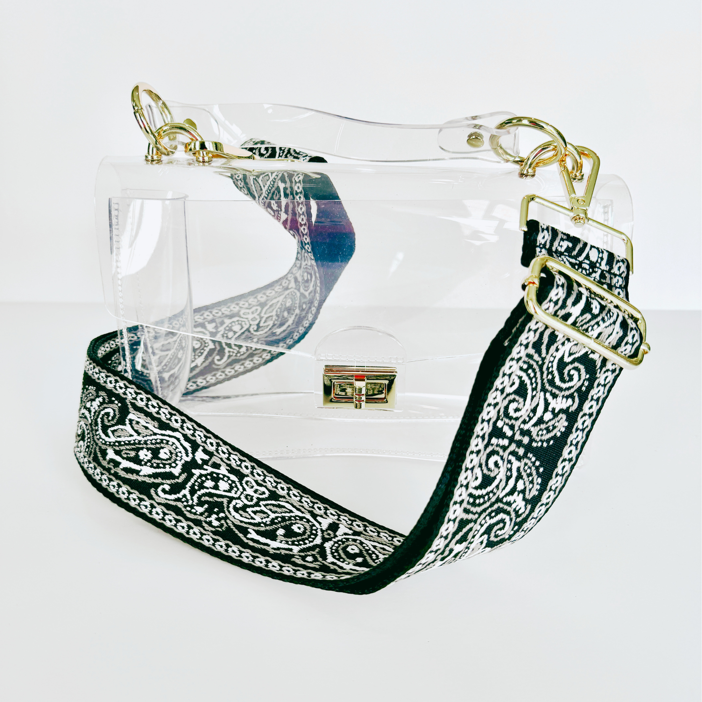 Black Bandana Canvas Strap