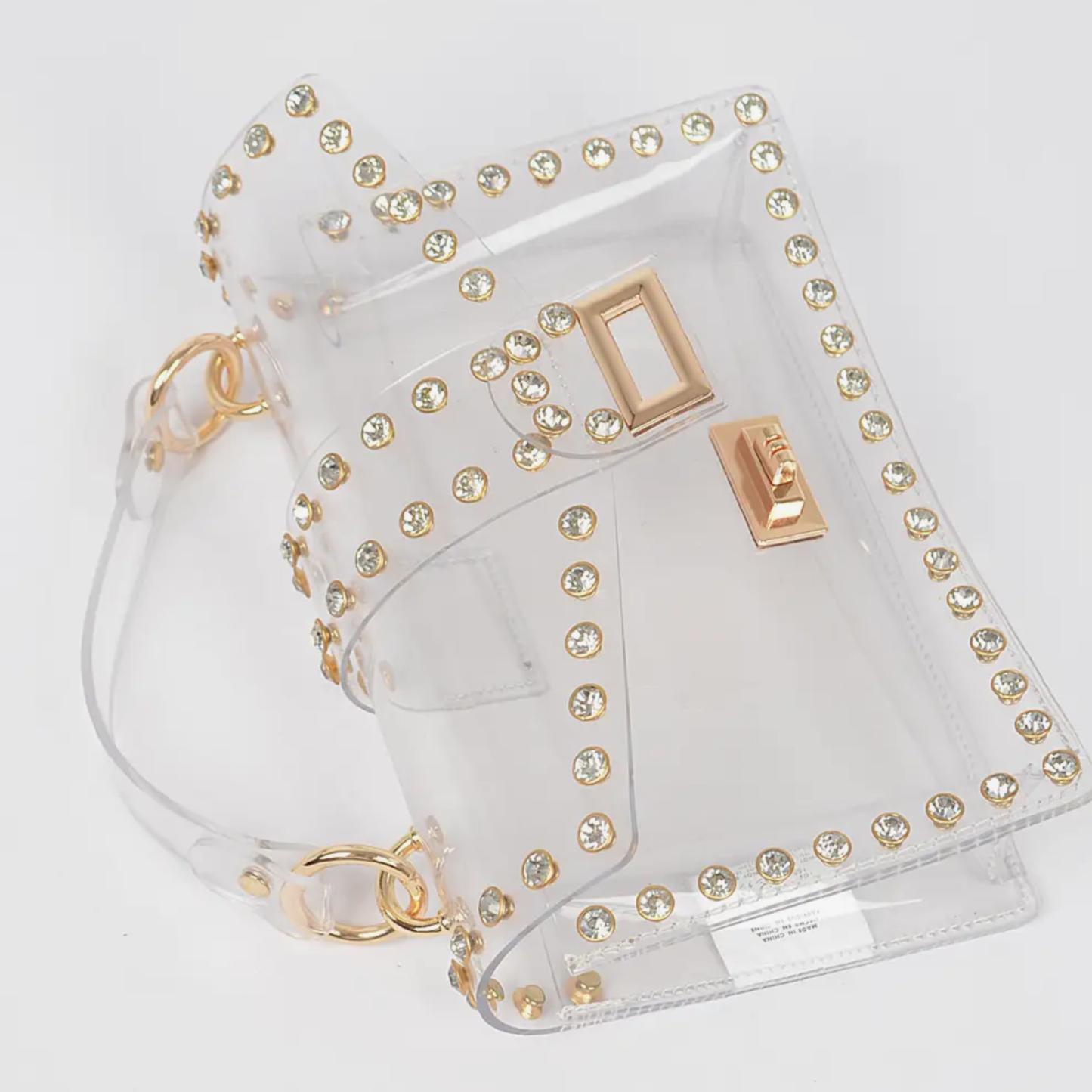 Clear Stadium Bag - Rhinestone