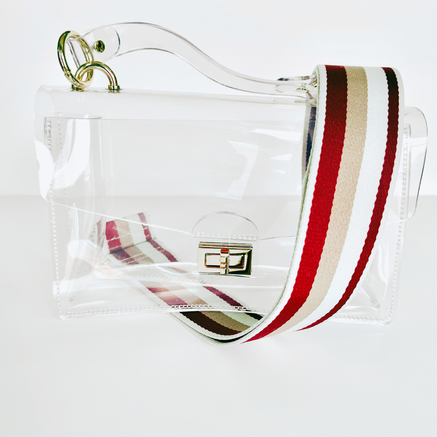 Maroon Stripe Canvas Strap