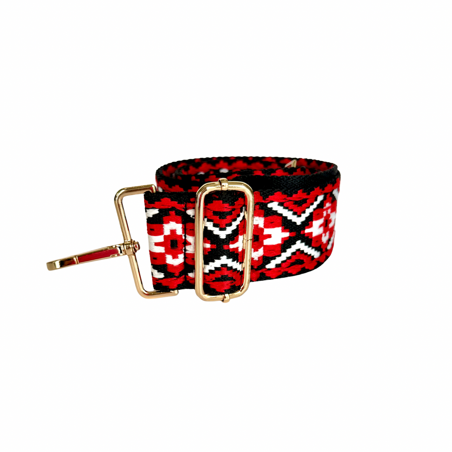 Red Pattern Canvas Strap