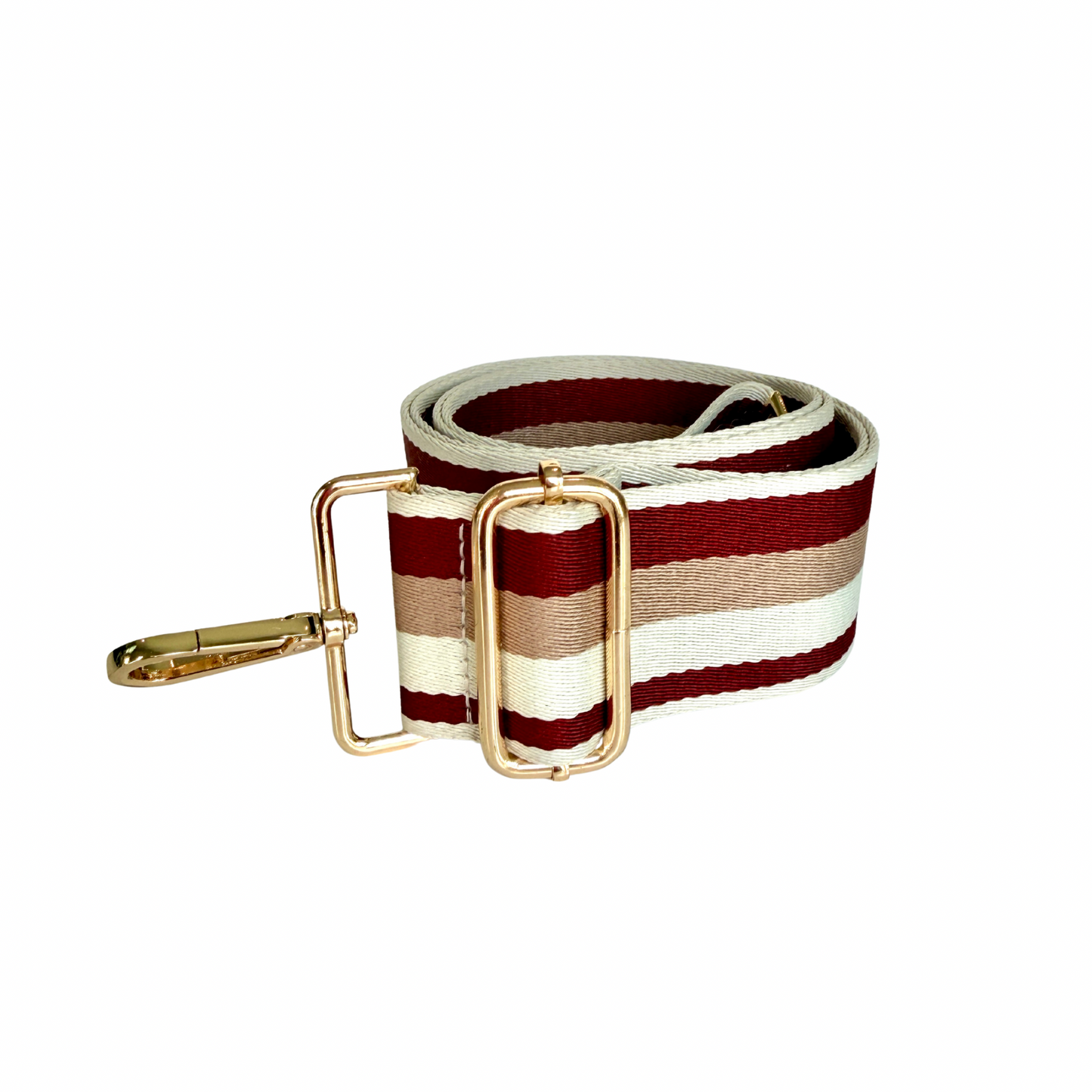 Maroon Stripe Canvas Strap