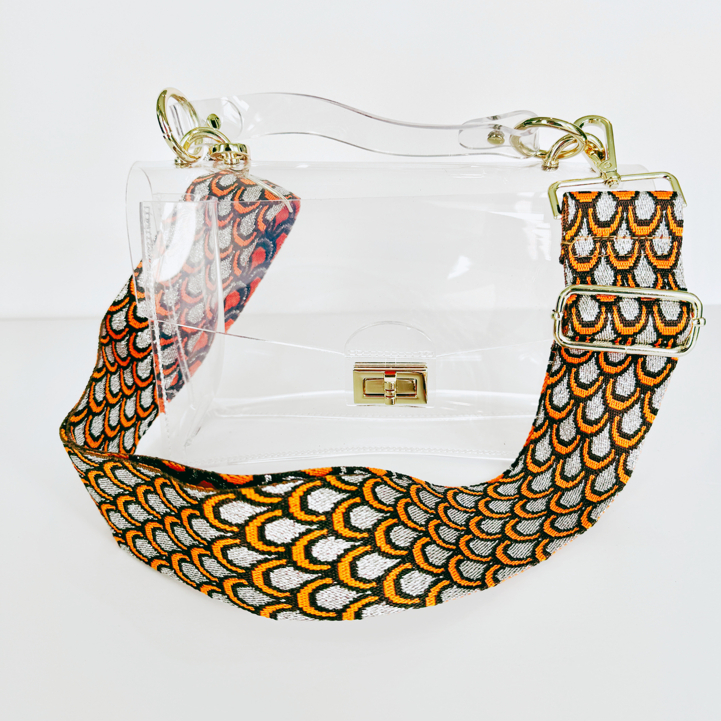 Orange Shell Canvas Strap