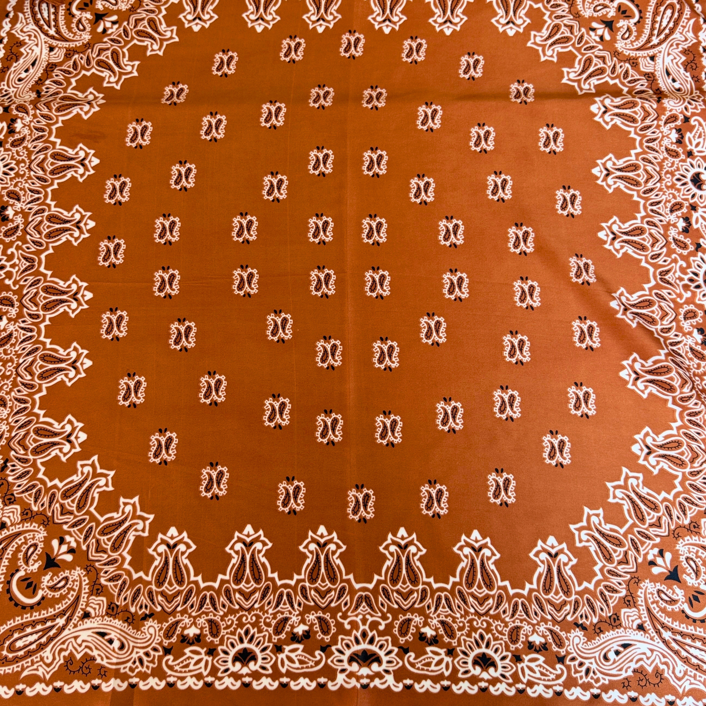 Dark Orange Bandana Scarf
