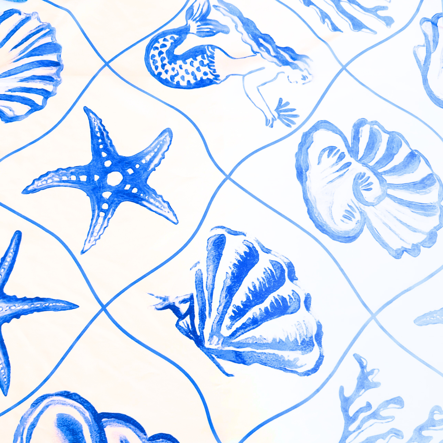 Blue Seashell Scarf