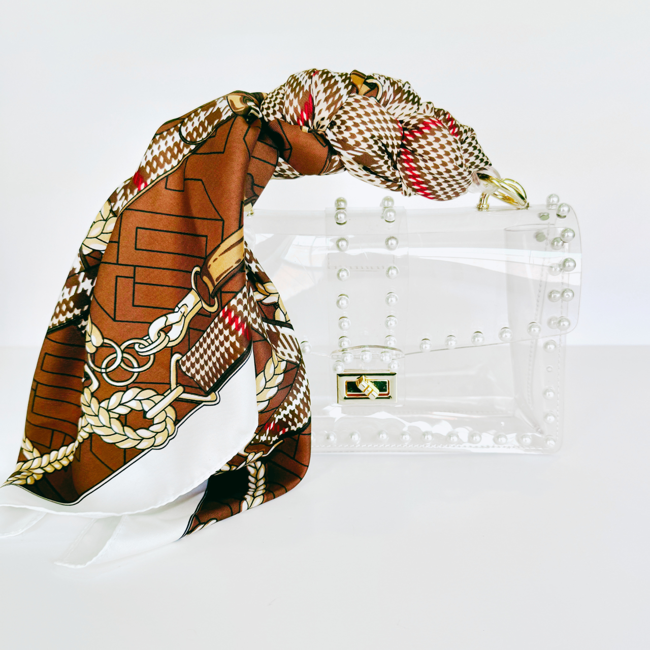 Western Brown Square Scarf