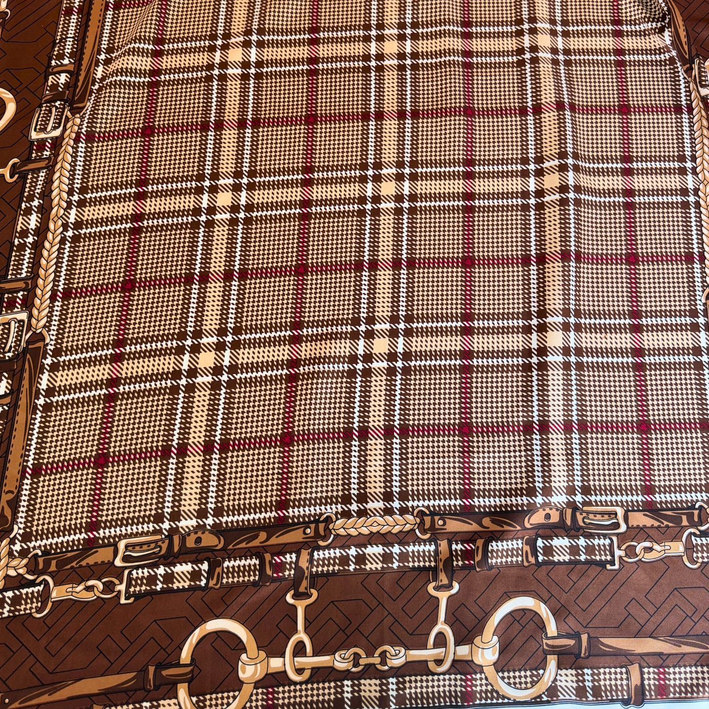 Western Brown Square Scarf