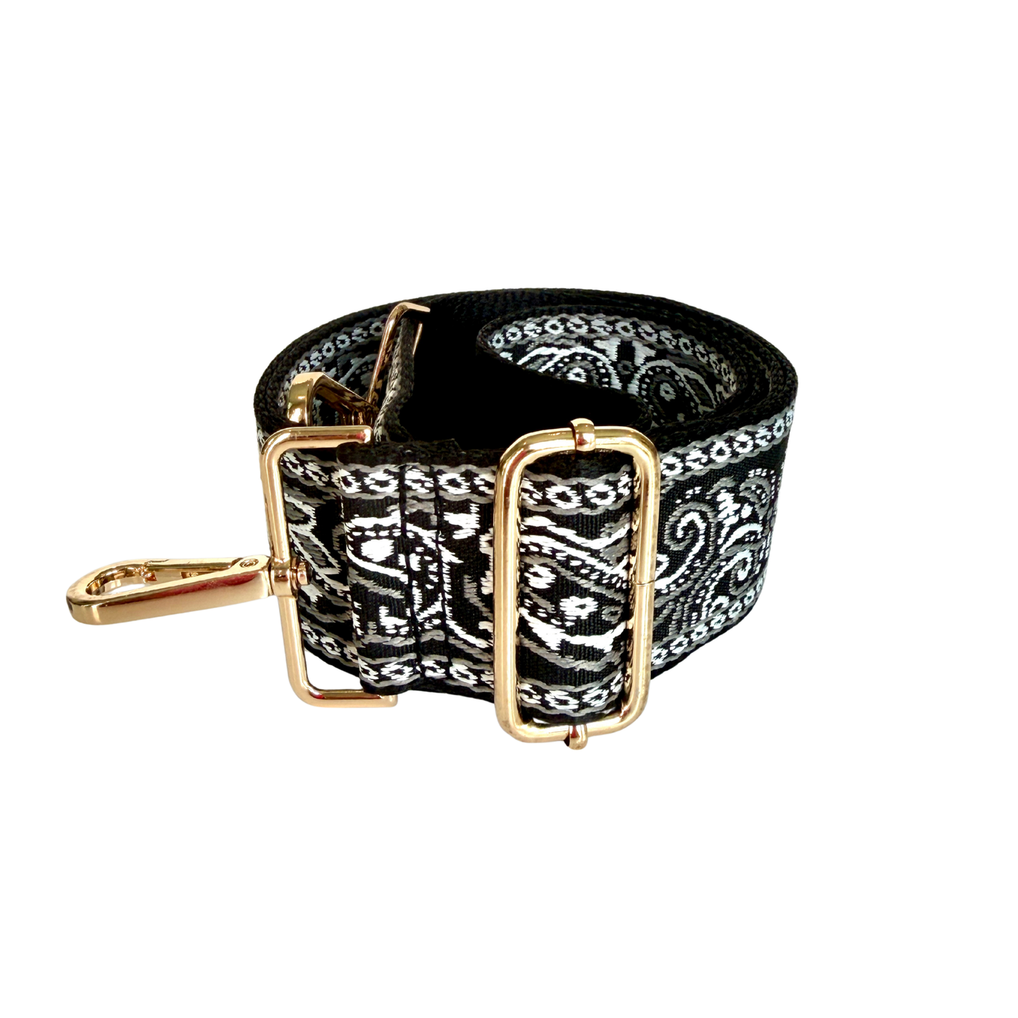 Black Bandana Canvas Strap